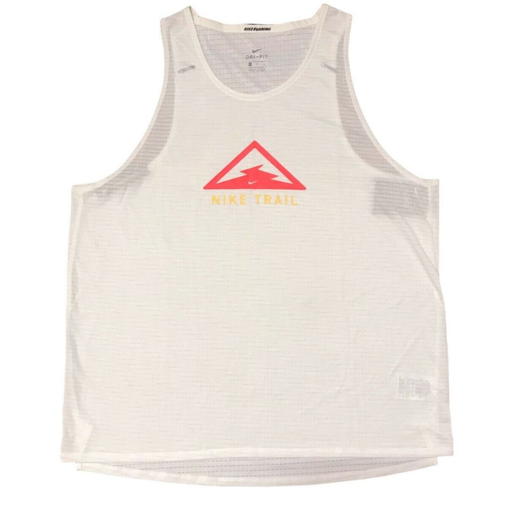 Nike Trail Rise 365 Breathe Running Tank Top White Laser Crimson Red DJ0598-133 - Picture 3 of 8